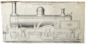 Locomotive Express de Londres et du Nord-Ouest plaque 112