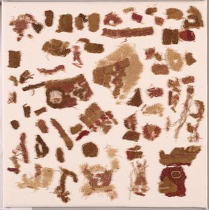 Fragments de textile en vrac