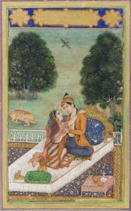 Amoureux sur une terrasse - Unknown artist