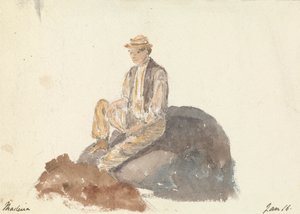 Homme Assis sur un Rocher (Madère 16 janvier)