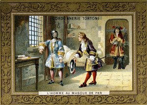 Homme au masque de fer enfermé dans la prison de Saint Margarita - chromo du cordonnier Tortoni - Unknown artist