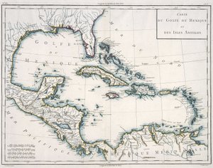 Carte du golfe du Mexique et des Caraïbes - Unknown artist