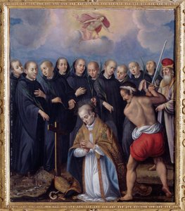 Le martyre de Saint Berontario, entouré de ses moines - Unknown artist