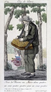 Marchand de marrons glacés - dans Cris de Paris, début 19e siècle