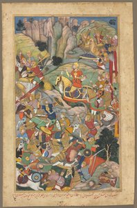 Le souverain moghol Humayun battant les Afghans avant de reconquérir l