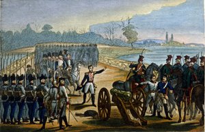 Guerre napoléonienne. Vienne : La prise des ponts du Danube le 13/11/1805 - Unknown artist