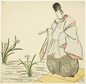Narihira au pont Yatsuhashi - Unknown artist