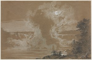 Chutes du Niagara au clair de lune - Unknown artist