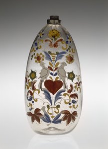 Biberon ou flacon de médicament, vers 1750-1800 (verre) - Unknown artist