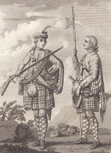 Officier (à gauche) et sergent des 42e Highlanders—le Black Watch—c.1750 (gravure) - Unknown artist