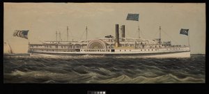 Paddle Steamer Commonwealth. Great Eastern Line vers Boston via Norwich & Worcester