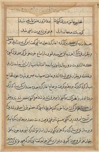 Page des Contes du Perroquet (Tuti-nama) : page de texte - Unknown artist