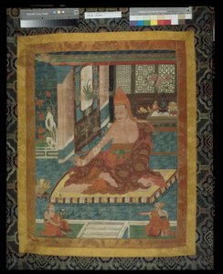 Bannière peinte (Thangka) du portrait de Sakya Pandita (1132 - 1251)