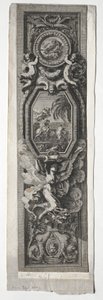 Panneau avec vignette de la fuite en Égypte - Unknown artist