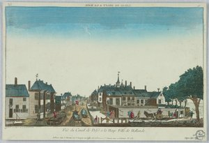 Peep-show, Vue du Canal de Delft à La Haye Ville de Hollande, 16