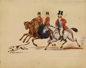 [Collage de photos de la scène de chasse avec Lord et Lady Yarborough]. - Unknown artist