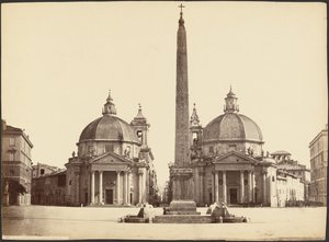 Piazza del Popolo vue de la porte (Rome)