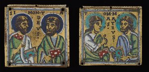 Paire de Plaques : Simon et Thaddée et Thomas et Matthieu