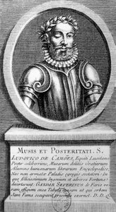 Portrait en médaillon par Luis de Camoens (1524-1580) - gravure