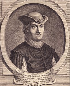 Portrait de Baruch Spinoza (1632-1677), philosophe néerlandais. Gravure du XVIIIe siècle