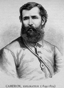 Portrait de Cameron, Explorateur (1844 - 1894) - gravure XIXe siècle