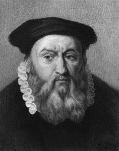Portrait de Jean Calvin (1509 - 1564), réformateur religieux et écrivain français - dans « Histoire des Français » par Lavallée, gravure, sd. - Unknown artist