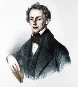 Portrait de Johann Christian Doppler (1803-1853). Physicien autrichien. Gravure du 19ème siècle.