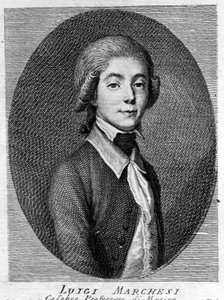 Portrait de Luigi Marchesi (1754 - 1829) également connu sous le nom de Marchesini, castrat italien. - Unknown artist