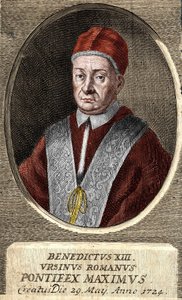 Portrait du pape Benoît XIII (Vincenzo Maria Orsini) (1649 - 1730), 243ème pape. - Unknown artist