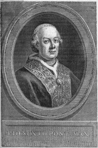 Portrait du Pape Pie VI (Giovanni Angelo Braschi) (1775-1799). - Unknown artist