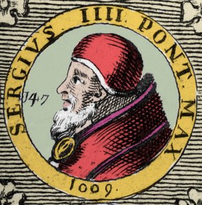Portrait du pape Serge IV ou Sergio IV. 11e siècle - Unknown artist