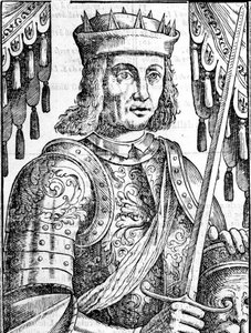 Portrait de Roger II de Hauteville (Ruggero Altavilla) (1097-1154), fondateur de la monarchie de Sicile. Xylographie du XVIe siècle - Unknown artist