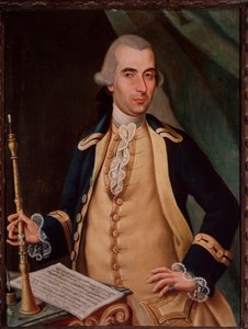 Portrait de Sante Aguilar (c. 1734-1808) hautboïste italien. Peinture anonyme. 18e siècle. Bologne, Civico museo bibliografico