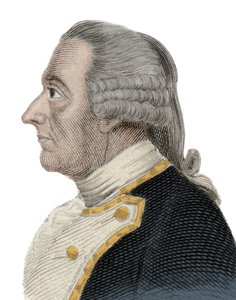 Portrait de Sir Charles Hardy (1714-1780), officier naval anglais et gouverneur de Terre-Neuve. Gravure du 19e siècle - Unknown artist