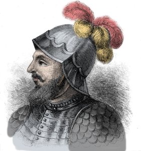 Portrait de Vasco Nunez de Balboa, conquistador espagnol (1475-1517) - Gravure 19ème siècle