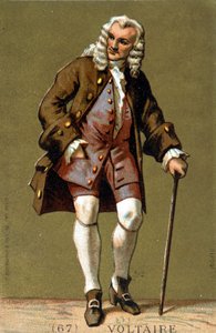 Portrait de Voltaire à pied