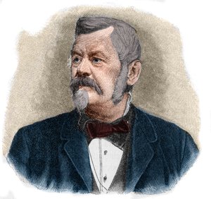 Portrait de Wilhelm Jordan (1842-1899) géodésiste allemand.