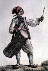 Portrait du ténor français Antoine Trial (1736 - 1795) dans le rôle de Père la Joie dans « Les Moissonneurs » d