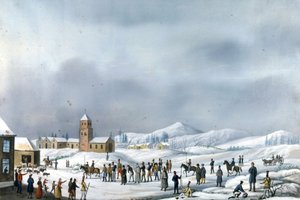 Prisonniers de la campagne de Russie en transfert de Nerva à Novgorod, mars 1814. Rome, Museo napoleonico