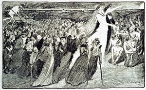 Procession lors du pèlerinage à Lourdes, allégorie par Théophile Alexandre Steinlen (1859 - 1923) illustrant « Lourdes » par Émile Zola (1840-1902) tirée de « Gil Blas illustré » - Unknown artist