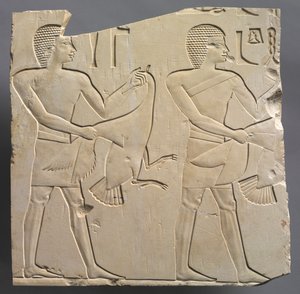 Prophète et prêtre-lecteur avec des offrandes d