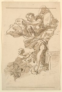 Putti et figure ailée