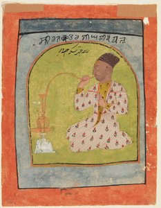 Raja Chattar Singh fumant - Unknown artist