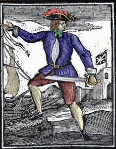 Représentation du pirate Howell Davis, actif vers 1718-1719. - Unknown artist