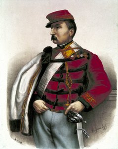 Risorgimento : Portrait de Nino Bixio (1821-1873), militaire et homme politique italien. Il a joué un rôle important dans l