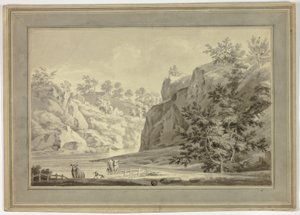 Paysage Fluvial avec Vaches et Chien au Premier Plan - Unknown artist
