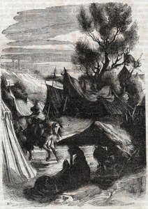 Roland dans le camp sarrasin - gravure de 1851 de « Roland furieux »