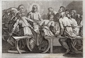 Bible de Royaumont, Nouveau Testament : La Cène. Illustration de 1811.