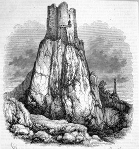 Ruines du château de La Roquette - Gravure - Unknown artist