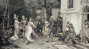 Festival rural, musiciens jouant pour la danse